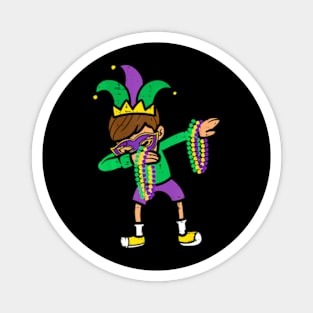 Dabbing Boy Mardi Gras Outfit Dance Boys Kids Magnet